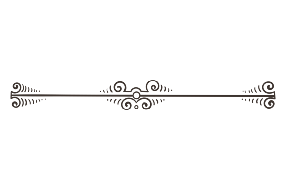 Decorative Divider. Floral Ornament Blac: Graphics & Illustrations Review