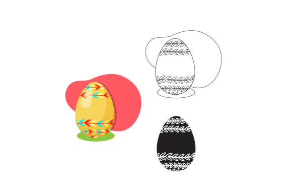 Easter Floral Egg Bundling Items Graphics and Illustrations