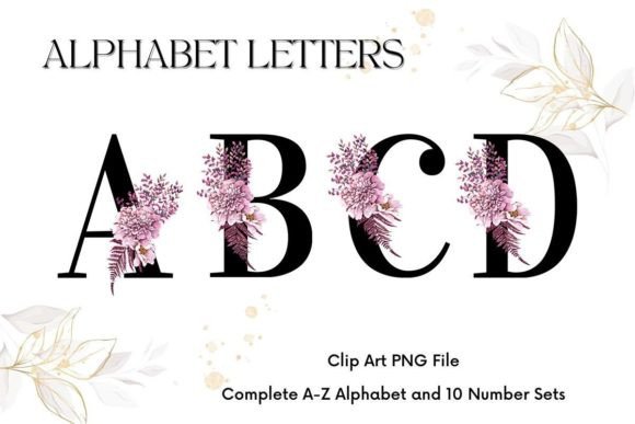 Floral Alphabet Sublimation Black Font: A Graphics Review for Illustrations