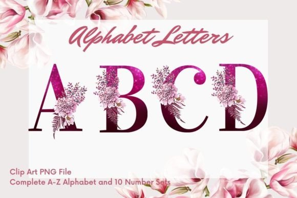 Floral Alphabet Sublimation Pink Glitter: A Review for Graphics and Illustrations