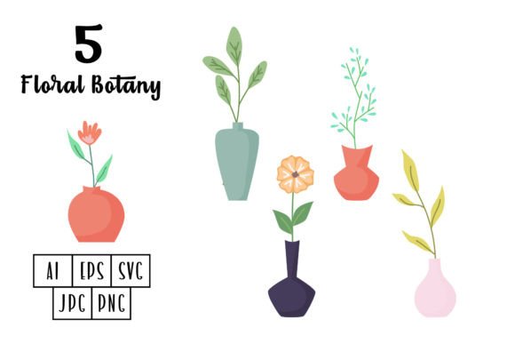 Floral Botany Graphics and Illustrations for Modern Publishing