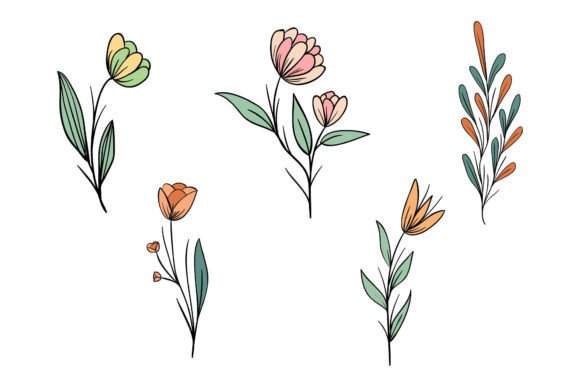 Floral Nature Garden Set: Premium Graphics and Illustrations for Local Brands