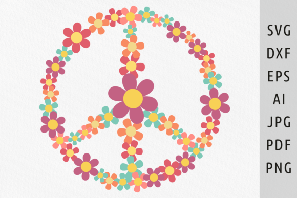 Floral Peace Sign Svg Peace Svg Hippie: A Designer's Review of Graphics and Illustrations