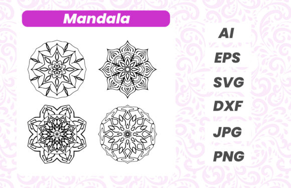 Mandala Art Design Floral: Premium Graphics & Illustrations for Makers