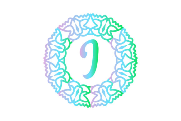 Monogram Floral Line Vector Illustration for Graphics