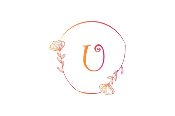 Monogram Floral Symbol: A Fresh Graphic for Illustrations