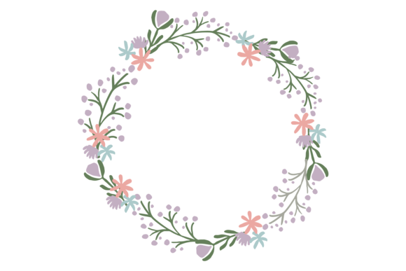Round Floral Frame Graphics for Handmade Designs