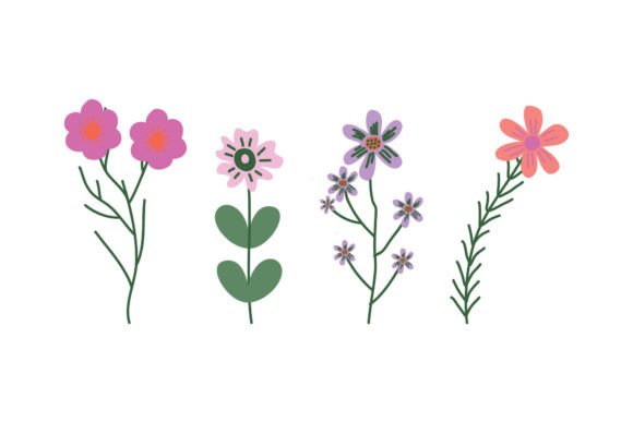 Spring Botanical Flower Floral: Fresh Graphics for Editorial Design